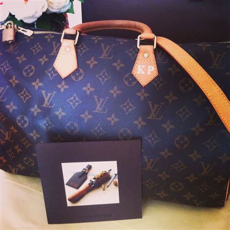 louis vuitton hot stamping not straight|Louis Vuitton personalized bag.